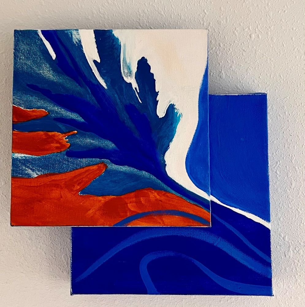 Blue Leaf on Blue