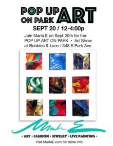 pop up art on park_marlae event